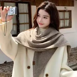 여자 친구 머플러 선물 훌 숄 케이프 니트 머플러 겨울여행머플러 따뜻한머플러