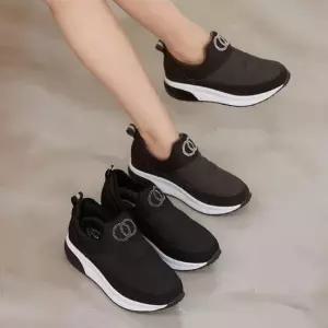 끈없는운동화 여자운동화 플랫 스니커즈단화 키높이