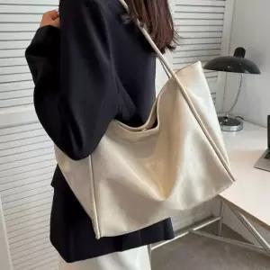 여성 빅사이즈 대용량 보부상 깔끔한 무지 디자인 에코백 가방 숄더백 호보백 쇼퍼백