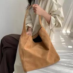 여성 스웨이드 빅사이즈 보부상 가벼운 데일리 에코백 숄더백 가방 호보백 쇼퍼백