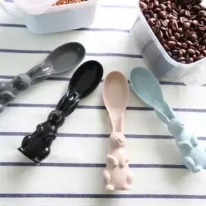 토끼 모양 시리얼 수저 계량 양념 스탠드 계량 다용도수저 시리얼수저 다용도스푼