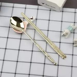 티타늄 DMK 스테인리스 봉황 수저 1P OPP포장 스푼 포 먼지청소 털이개