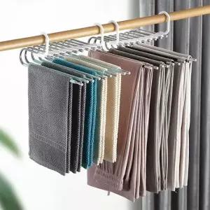 5단바지걸이 접이식옷걸이 논슬립바리 바지걸이 옷장정리 접이식 접이식옷걸이