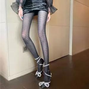 시스루 체크라인 팬티 스타킹 망사 패턴 무늬 하운드투스 땡땡이 검스