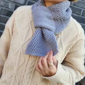 여성 쁘띠 숏 머플러 니트 목도리 스카프 방한 겨울