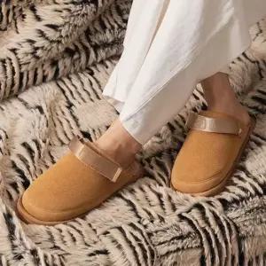 퍼안감 스트랩 바부슈 겨울 슬리퍼 여성 방한 룸슈즈 퍼털슬리퍼 겨울클로그 보온슬리퍼