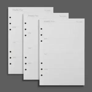 스토리 6공 다이어리속지 A5) 주간 다이어리리필 다이어리속지 6공다이어리속지 리필속지