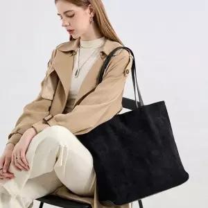 스웨이드 숄더백 보부상 가방 데일리 쇼퍼백 가벼운 세무 여행용 에코백 138 3color)