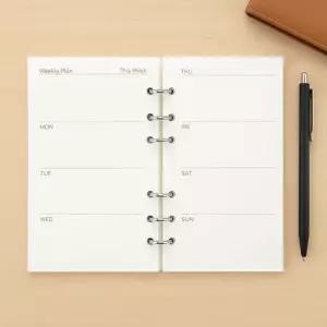 채움 6공 주간 다이어리 속지 리필내지 180매 A6 6공다이어리속지 다이어리리필속지리필