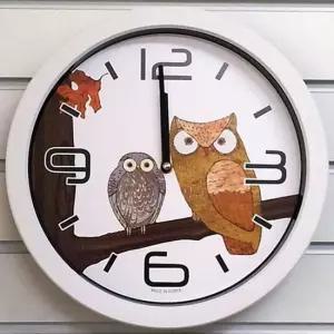 GB4631 무소음 부엉이 벽시계 화이트 제조한국 부엉이시계 무소음시계 인테리어시계