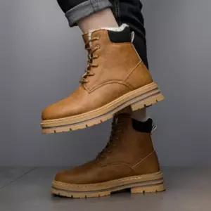 남성 투톤솔 레더 방한 기모 워커 겨울 부츠 2컬러 남자런닝화 남자운동화 남성스니커즈