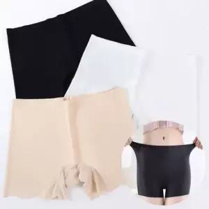 팬티공장 카밀라 드로즈 여성 원단 사각 빅사이즈 팬티 실키 심리스 노라인 속옷 드로즈