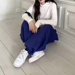 사이드 조거 기모 팬츠 빅사이즈 기모팬츠 밴딩팬츠 와이드팬츠 겨울바지 여성팬츠