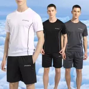 반팔 인기 쿨링 상하의 세트 감성 운동 반바지 여성 vDB6+2Tog