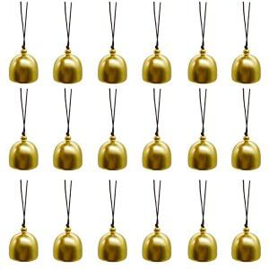 Pinenjoy 15Pcs 미니 황동 종 1 1인치 소형 금풍 차임 펑수이 구리 DIY 초인종 드림 캐처 펜던트 크리스마스 트리 홈 가든 걸이 장식