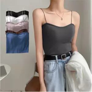 캡 내장 끈나시 미들 55~66 기본 패드 내장 노브라 ok XKx9+9YBi