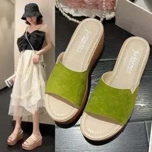 인기상품 bns 가벼운 통굽 키높이 우먼 샌들 스웨이드 구두 [WFLIR64_260301]