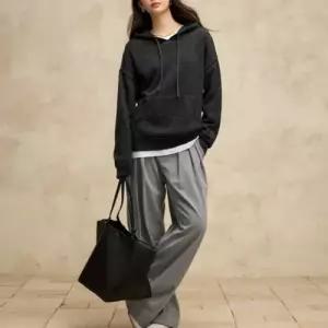 니트 캐주얼 루즈핏 풀오버 맨투맨 순양털스트링후드 여자티 24가을 원템3