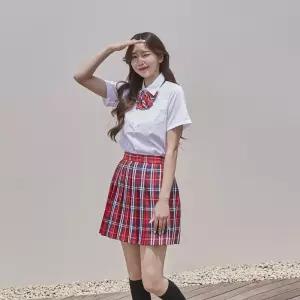 교복몰 심플 포켓 얇은 반팔 블라우스 교복셔츠 교복 UvB7+5GKP