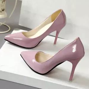 에나멜 하얀색 웨딩 슈즈 펌프스 하이힐 구두 mGa9+6YyP