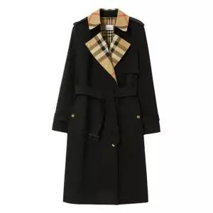 BURBERRY Long checkered collar gabberdeen trench coat 8076362 롱 체크 칼라 개버딘 트렌치코트