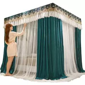 공주풍 침대 캐노피 모기장 침실 공주 커튼 프릴 침대캐노피