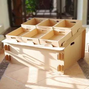 소품정리박스 종이매대 접이식수납 친환경소재 가벼운가구 매장디스플레이 팝업스토어행사
