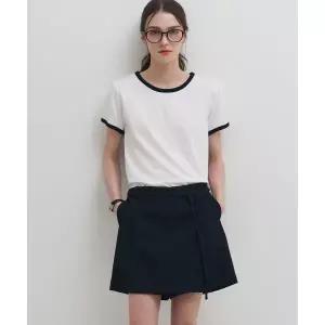 매장정품 DRAW FIT 드로우핏 DRAWFIT WOMEN 더블 핀턱 링거 티셔츠 [WHITE] DFWMTS5203WH 1098227