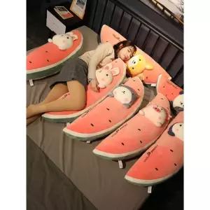 침대 선물 베개 쿠션 수박 인형 봉제 인테리어 커버
