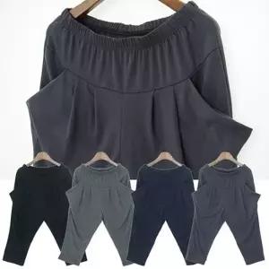 절개주머니 7부 배기바지 DM-5612 7부바지 밴드바지 배기바지 배기팬츠 냉감바지