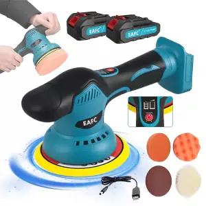 무선광택기 자동차 폴리셔 왁싱기 무선 폴리 셔 2800-5500RPM 전기 6 속도 연마 씰링 유약 기계 디테일링/