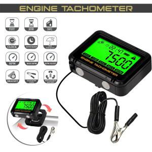 타코미터 시간 계량기 디지털 오토바이 ATV 잔디 예초기 엔진 게 LCD SVC 경고 시계 백라이트 방수