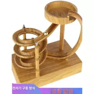 프리미엄 진자운동 무한동력 키네틱아트 모빌 구슬 목재무늬 슬라이드 정음형