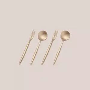 [방짜유기로 만든 차림] 티포크 티스푼 2인세트