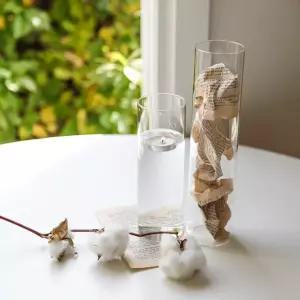 슬림 유리 화병 인테리어 꽃병 오브제