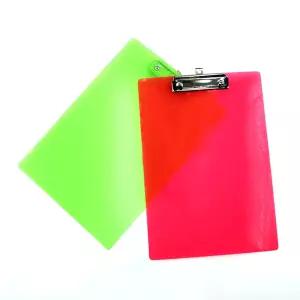 사무용 A4 클립보드 보드판 플라스틱 서류철 반투명 컬러 받침대