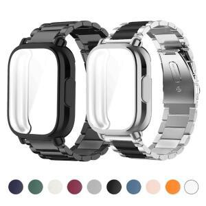 레드미 워치 5 액티브용 고급 메탈 스트랩 + TPU 소프트 케이스, 샤오미 라이트용 스테인리스 스틸