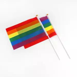 퍼레이드 응원용 무지개 손 깃발 축제 행사 단체 응원 도구