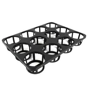 베란다 정원 모종 관리용 12구 원형 화분 거치대 플라스틱 트레이 육묘용