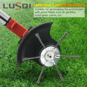 호환  LUSQI 강 와이어 잔디 트리머 헤드 6 범용 잡초 브러시 맞는 전기 잔디 깎는 Brushcutter 제거 이끼