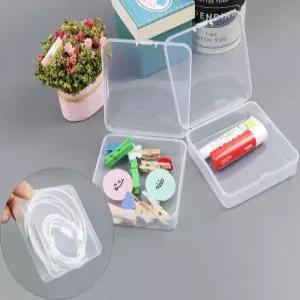 주얼리소품 보관함 케이스 정사각 투명 플라스틱 악세사리 비즈 USB 수납함 1P