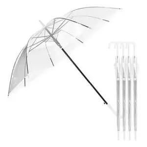 튼튼한 비닐 가벼운 우산 4개 예쁜 투명 자동 투명우산