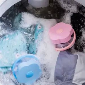 빨래거름망 세탁기먼지필터 세탁망 꽃모양통돌이 세탁볼 먼지망 랜덤색상