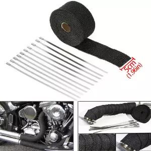 배기음튜닝 머플러 바이크 오토바이 배기관 수정 열대 유리 섬유 열 보호 자동차 부품 랩 매니 폴드 절연