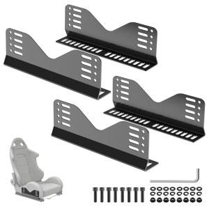측면 마운트 시트 브래킷 섬유 장착 시트용 FRP 4개 레이싱 검은색 PCS 탄소 버킷 호환 브래킷과 범용
