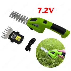 휴대용 충전예초기 제초기 2 in 1 무선 잔디 트리머 전기 헤지 전단 7.2V 충전식 배터리 관목 커터 잡초 정