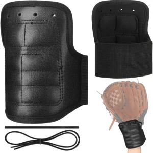 야구 액세서리 용품을 위한 오른손 및 왼손 포수용 스트랩 가죽 보호 장갑이 있는 소울첸 손목 보호대