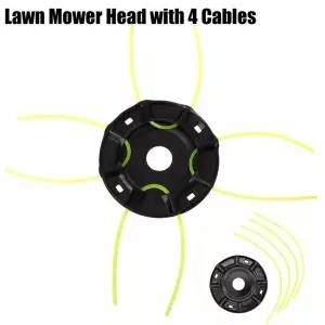 호환  강 잔디 깎는 헤드 4 라인 교체 가솔린리튬 잔디 트리머 헤드 정원 잡초 Brushcutter 부품 제거