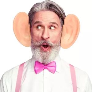 윤리 할로윈 오버사이즈 여성용 빅 페이크 이어 남성 점보 자이언트 돼지 재미있는 헤드웨어 코스튬