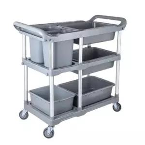 웨건 3단 서빙카트 운반 설거지 업소용 카트 제공 식당 수레